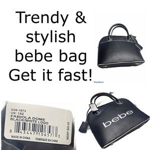 BeBe stamped mini Dome Satchel Bag NWT